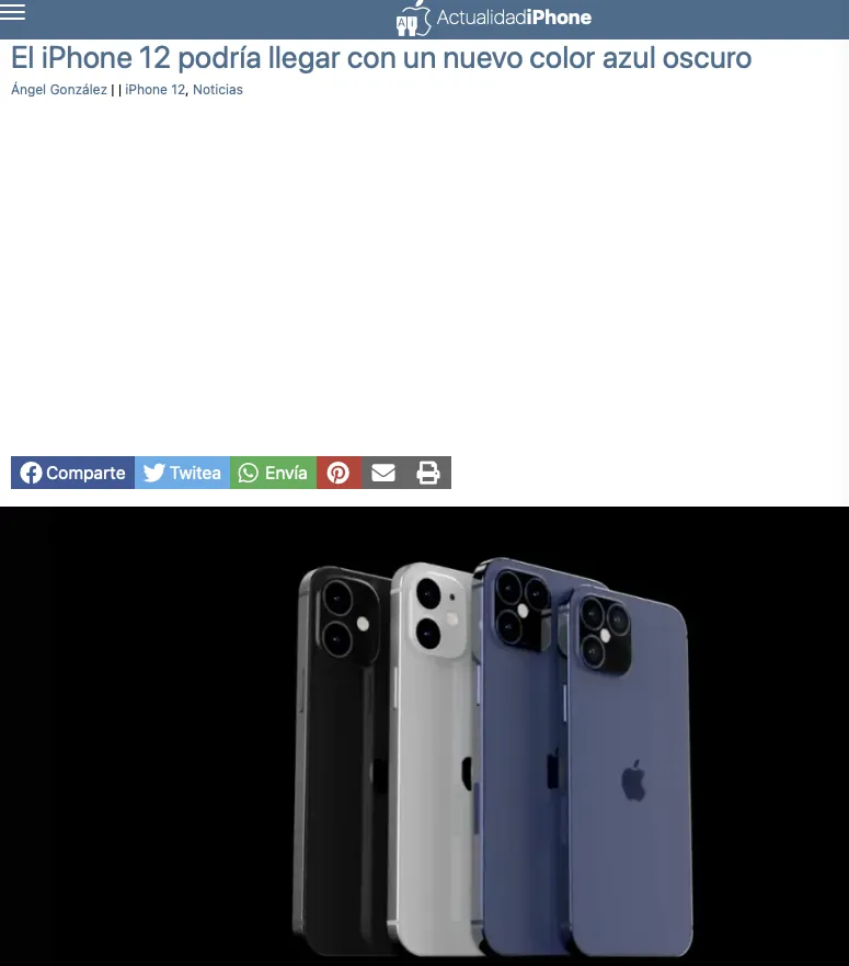 El azul oscuro esetá de moda, el iPhone lo usará en sus nuevos modelos.